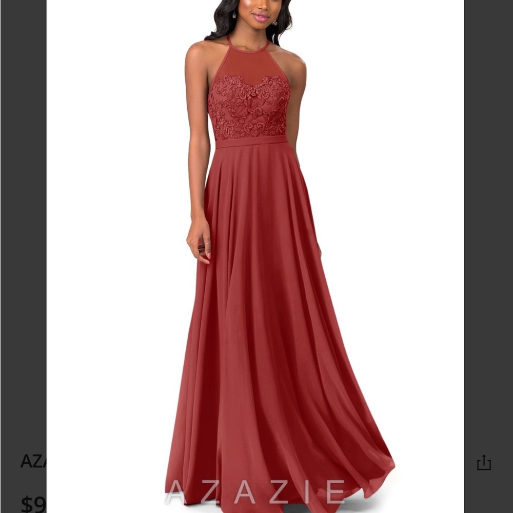 Kinsey Rust Dress from Azazie